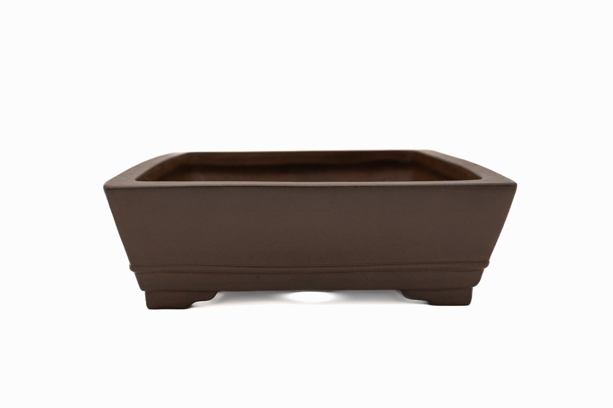 Grand pot rectangulaire pour bonsaï – Émaillé, texture lisse, forme audacieuse, lignes nettes