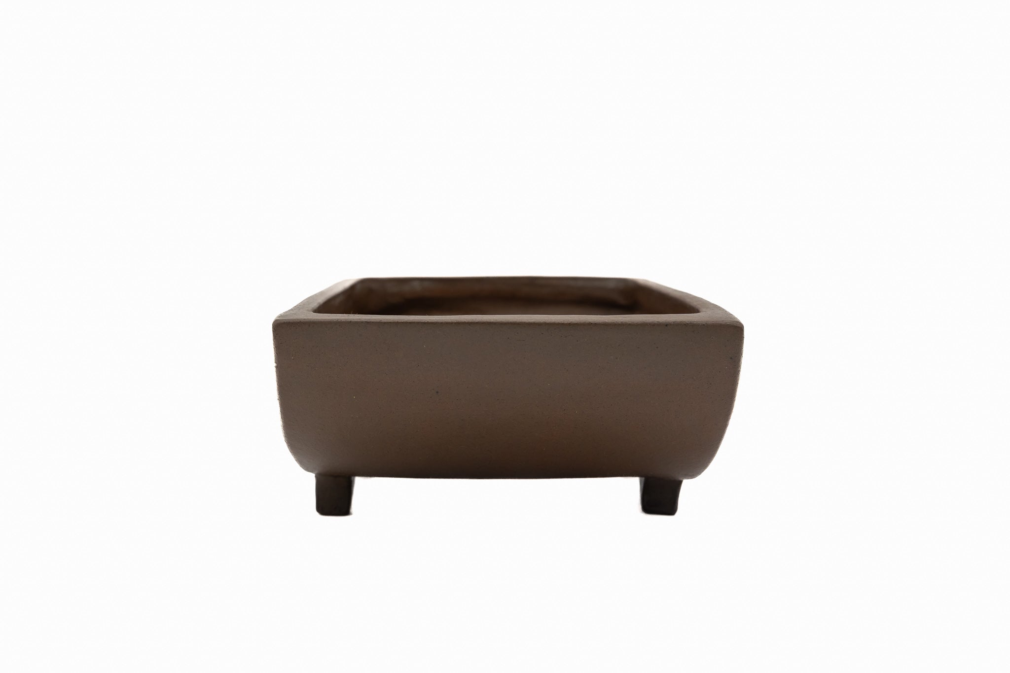 Pot à bonsaï rectangulaire moyen non émaillé – Style vintage, forme originale, 13 x 8,5 x 4,5